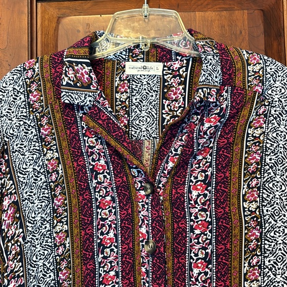 Natural Life - Women’s Button Up Dress.  Size : L.  Only worn once!  Like New!! - Picture 2 of 6